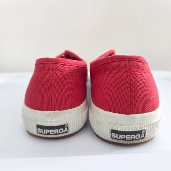 Superga 2750 Classic Red Canvas Lace-Up Sneakers - Picture 7 of 10